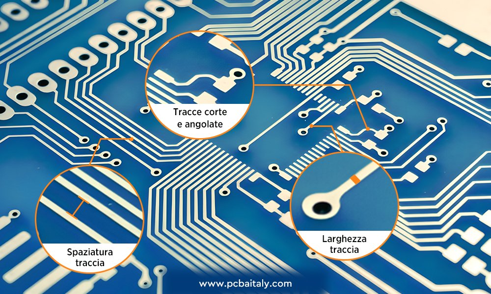 Larghezza e spaziatura delle tracce nel routing dei PCB