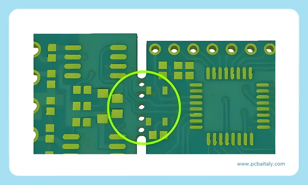 Pannello PCB-Tab routing